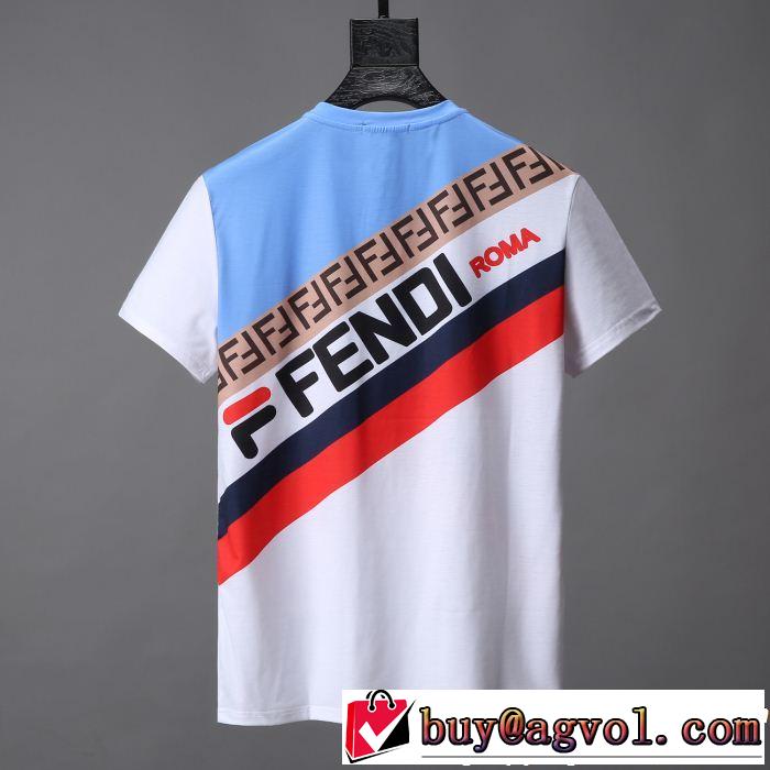 大人っぽく見せ新作 甘過ぎず大人な印象に FENDI フェンディ半袖Tシャツ 2色可選