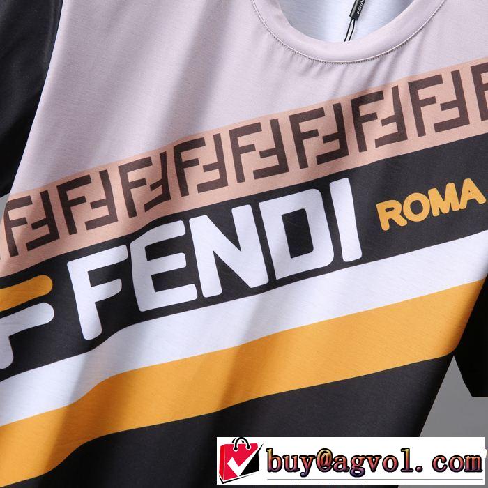 大人っぽく見せ新作 甘過ぎず大人な印象に FENDI フェンディ半袖Tシャツ 2色可選