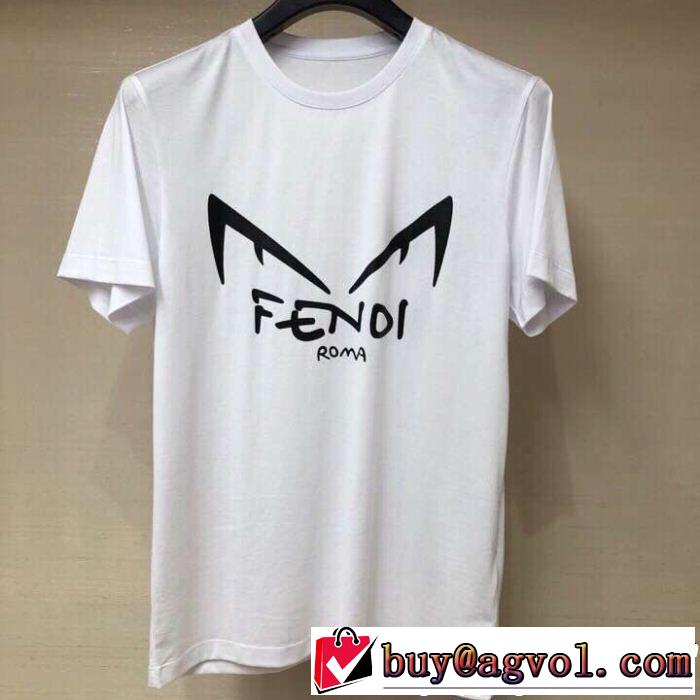 大人っぽく仕上げ 優しげ人気アイテム 抜け感スゴイ FENDI フェンディ半袖Tシャツ 2色可選