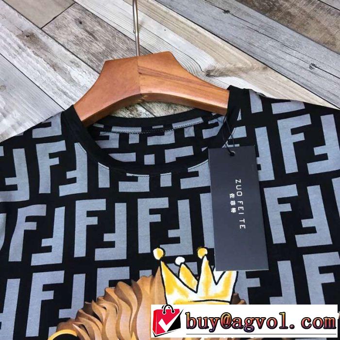 半袖Tシャツ 2色可選 FENDI フェンディ 2019夏色っぽさ 品のよさを感じさ 風通しのよい