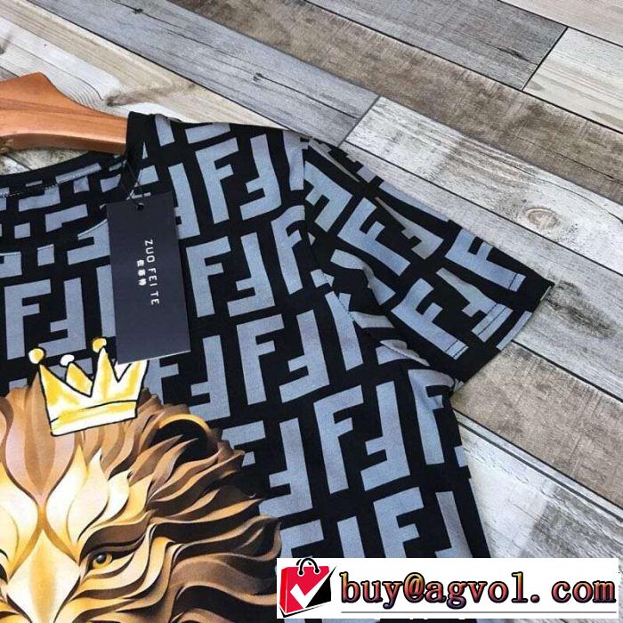 半袖Tシャツ 2色可選 FENDI フェンディ 2019夏色っぽさ 品のよさを感じさ 風通しのよい