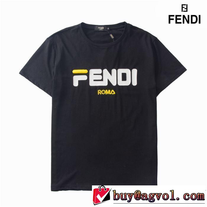定番のスタイル春夏限定 2019春夏も引き続きトレンド FENDI フェンディ半袖Tシャツ 2色可選
