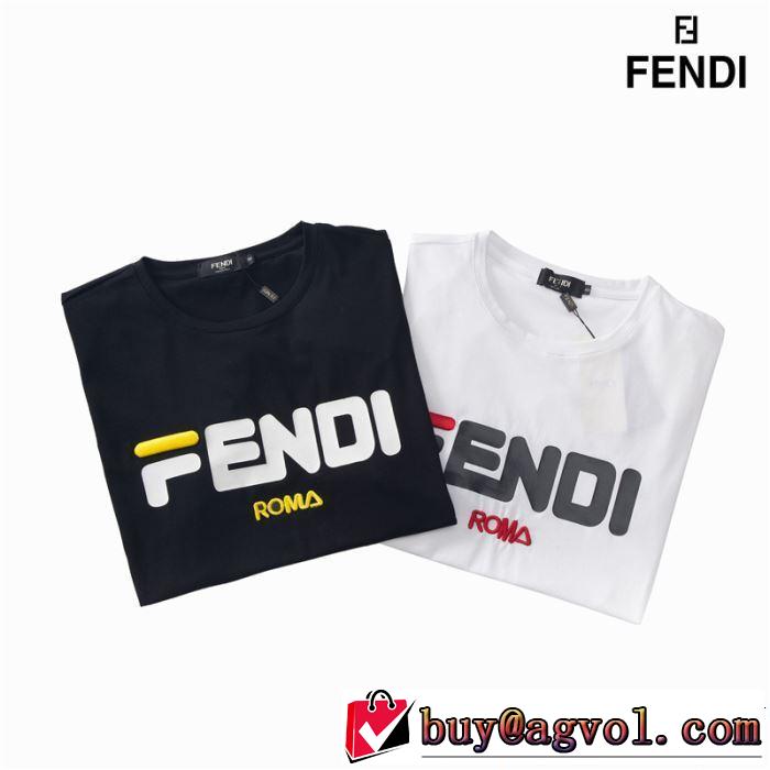 定番のスタイル春夏限定 2019春夏も引き続きトレンド FENDI フェンディ半袖Tシャツ 2色可選