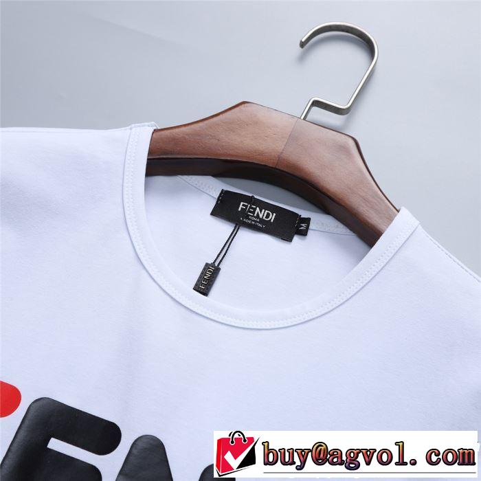 今年春夏ファション流行り FENDI フェンディ半袖Tシャツ 2色可選 2019夏ファション新品