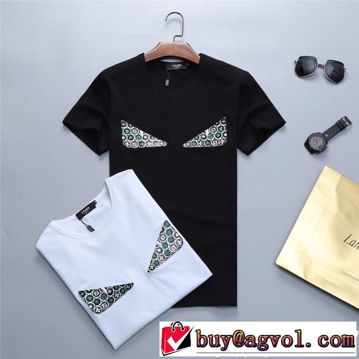 半袖Tシャツ 2色可選 今っぽく新作アイテム 2019春夏のトレンド新商品 FENDI フェンディ