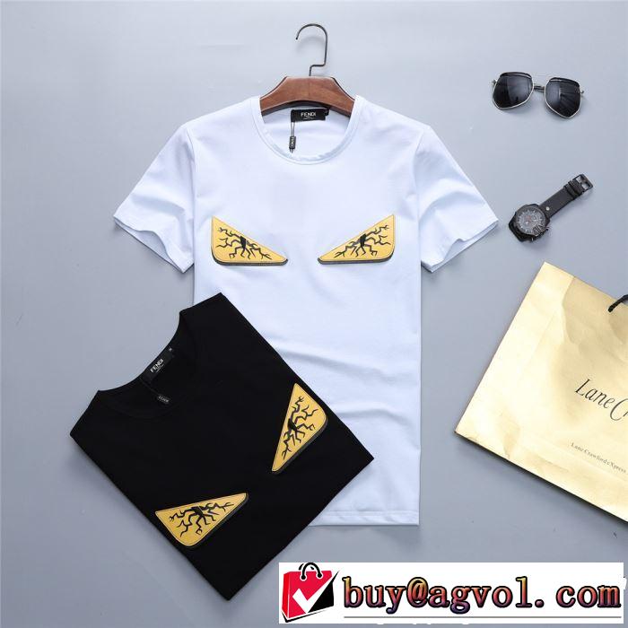FENDI フェンディ半袖Tシャツ 2色可選 きちんと感をプラス 2019春夏トレンドアイテム