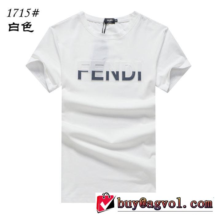 お洒落トレンド人気 2019年の春夏に着たい 通勤の定番 FENDI フェンディ半袖Tシャツ 3色可選