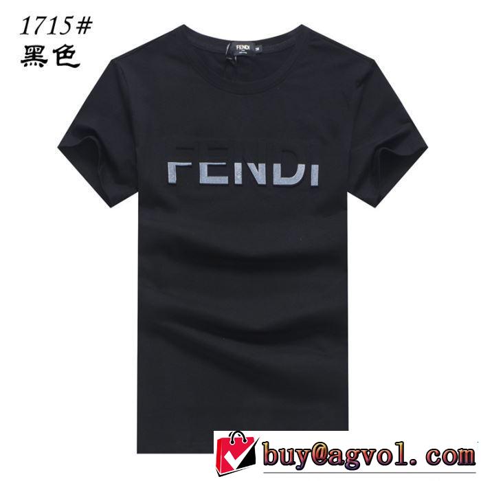 お洒落トレンド人気 2019年の春夏に着たい 通勤の定番 FENDI フェンディ半袖Tシャツ 3色可選
