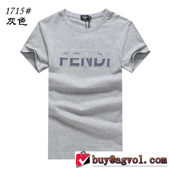 お洒落トレンド人気 2019年の春夏に着たい 通勤の定番 FENDI フェンディ半袖Tシャツ 3色可選