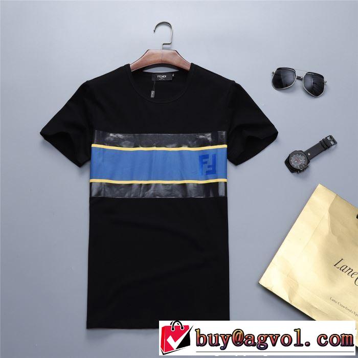 FENDI フェンディ半袖Tシャツ 2色可選 海外セレブは大人気 2019春夏は人気定番 きれいめ上品に