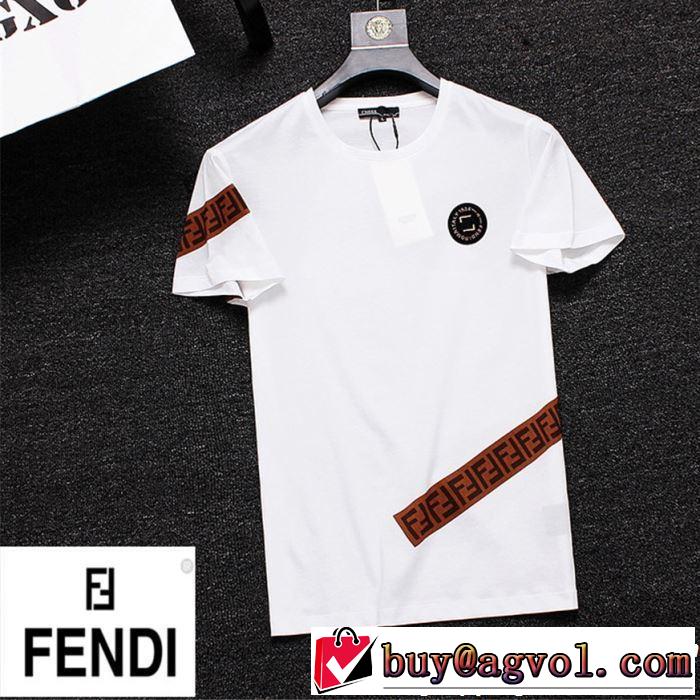 FENDI フェンディ半袖Tシャツ 3色可選 魅力的なカラー使い 抜け感のある夏着物 2019夏色っぽさ