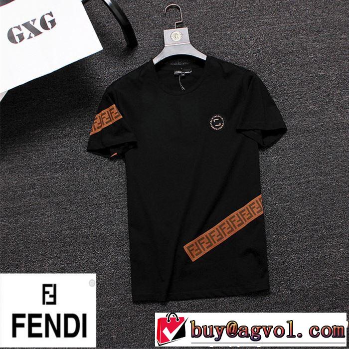 FENDI フェンディ半袖Tシャツ 3色可選 魅力的なカラー使い 抜け感のある夏着物 2019夏色っぽさ