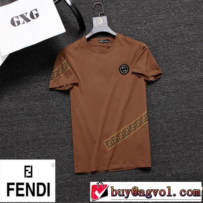 FENDI フェンディ半袖Tシャツ 3色可選 魅力的なカラー使い 抜け感のある夏着物 2019夏色っぽさ