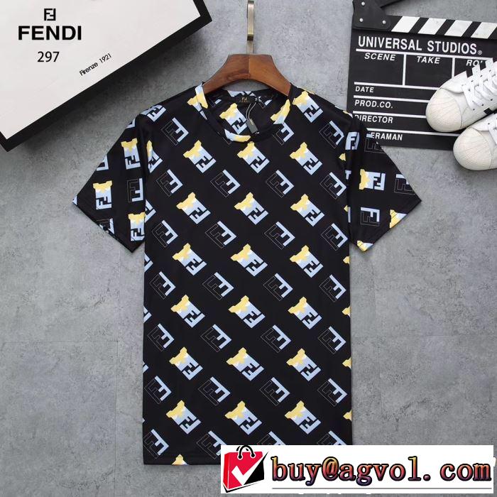 半袖Tシャツ 3色可選 大人の華やかさを演出 2019春夏も引き続き人気セール FENDI フェンディ