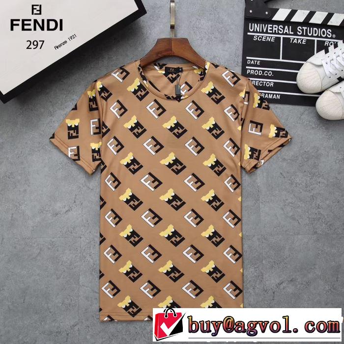 半袖Tシャツ 3色可選 大人の華やかさを演出 2019春夏も引き続き人気セール FENDI フェンディ