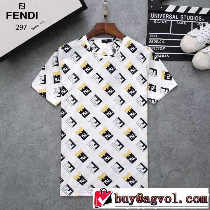 半袖Tシャツ 3色可選 大人の華やかさを演出 2019春夏も引き続き人気セール FENDI フェンディ