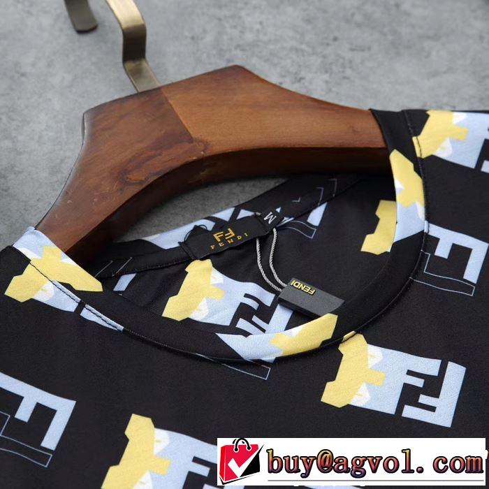 半袖Tシャツ 3色可選 大人の華やかさを演出 2019春夏も引き続き人気セール FENDI フェンディ