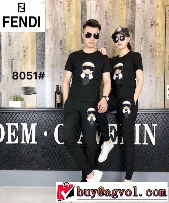  争奪戦必至！フェンディ絶対チェックしたい 半袖 上下セット男女兼用 FENDI 最前線2019