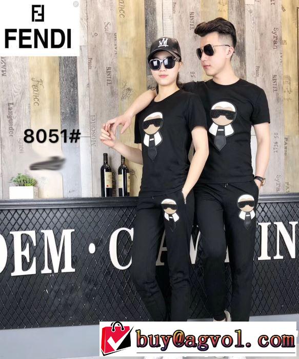 争奪戦必至！フェンディ絶対チェックしたい 半袖 上下セット男女兼用 FENDI 最前線2019