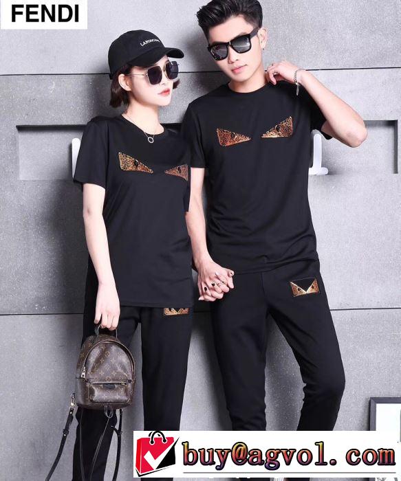 この夏に大満喫できる 半袖 上下セット 話題沸騰中の2019夏季新作 FENDI フェンディ 夏季最新アイテム