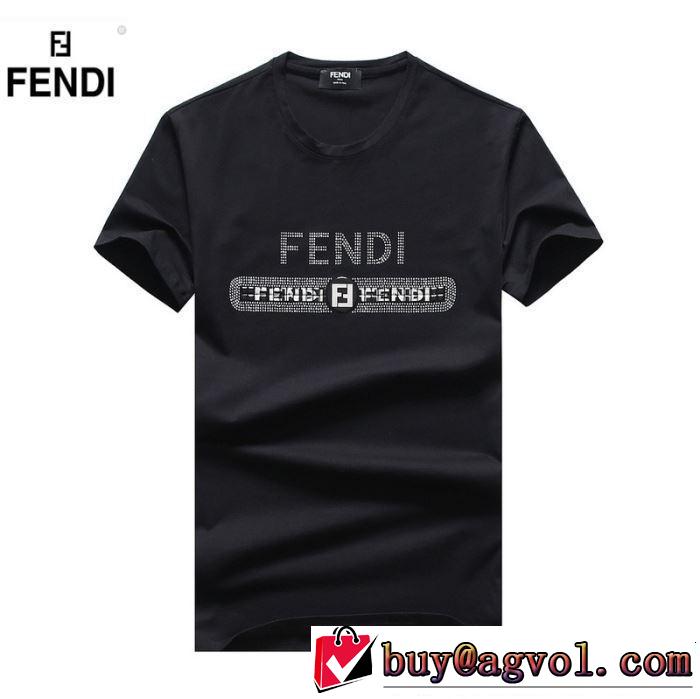 2019夏ファション新品 爽やかすぎない大人の印象に FENDI フェンディ 半袖Tシャツ 4色可選