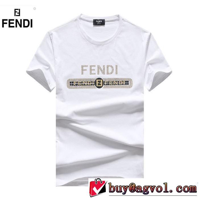 2019夏ファション新品 爽やかすぎない大人の印象に FENDI フェンディ 半袖Tシャツ 4色可選