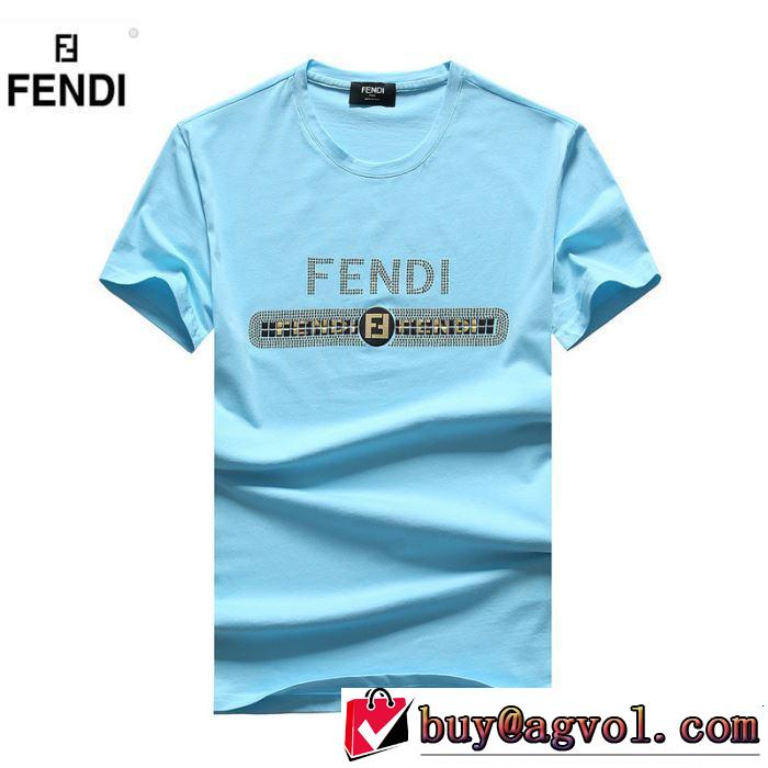 2019夏ファション新品 爽やかすぎない大人の印象に FENDI フェンディ 半袖Tシャツ 4色可選