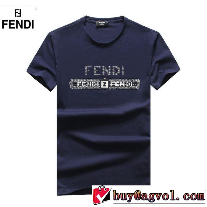 2019夏ファション新品 爽やかすぎない大人の印象に FENDI フェンディ 半袖Tシャツ 4色可選
