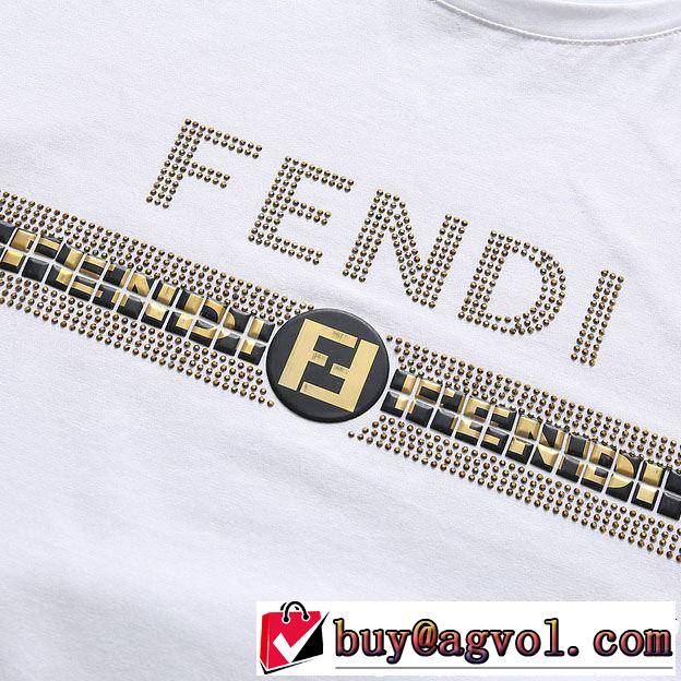 2019夏ファション新品 爽やかすぎない大人の印象に FENDI フェンディ 半袖Tシャツ 4色可選