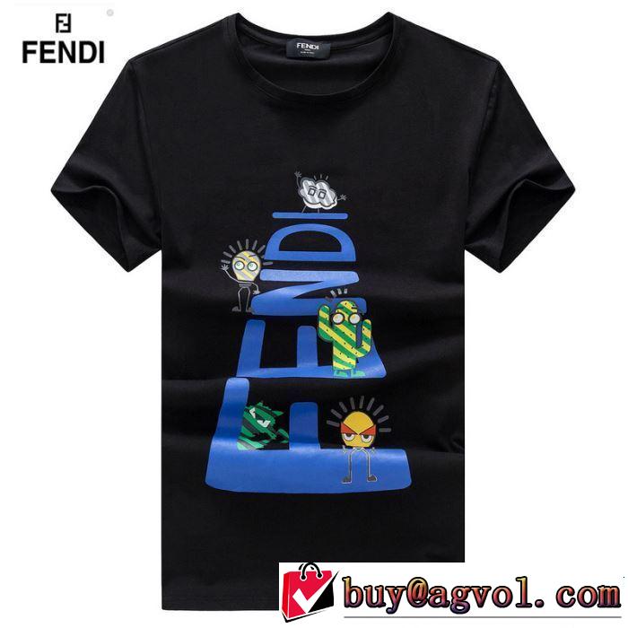 今流行のストリート上品 FENDI フェンディ 半袖Tシャツ 4色可選 2019春夏トレンドアイテム