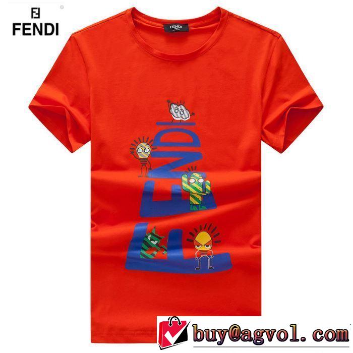 今流行のストリート上品 FENDI フェンディ 半袖Tシャツ 4色可選 2019春夏トレンドアイテム