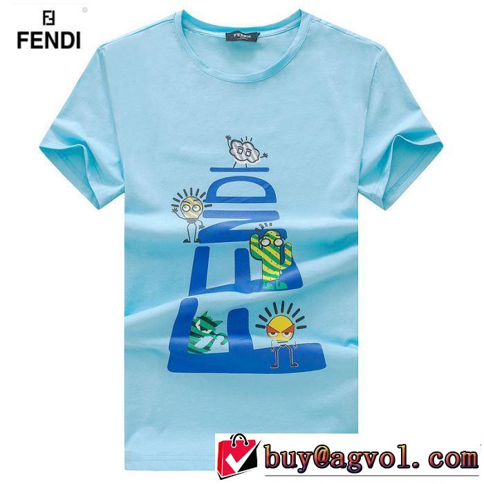 今流行のストリート上品 FENDI フェンディ 半袖Tシャツ 4色可選 2019春夏トレンドアイテム