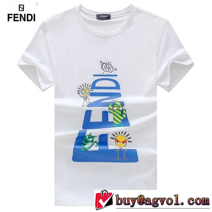 今流行のストリート上品 FENDI フェンディ 半袖Tシャツ 4色可選 2019春夏トレンドアイテム