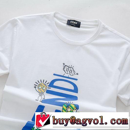今流行のストリート上品 FENDI フェンディ 半袖Tシャツ 4色可選 2019春夏トレンドアイテム