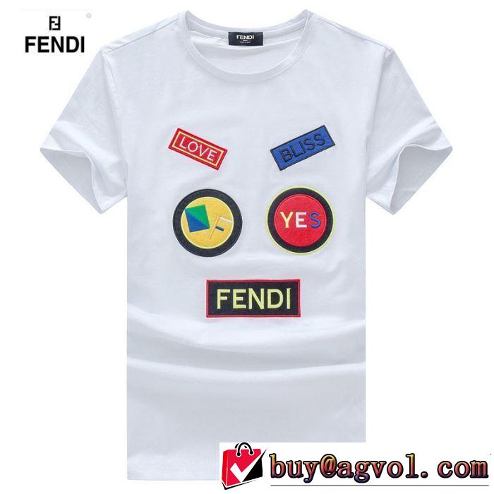 2019春夏のトレンド新商品 半袖Tシャツ 3色可選 FENDI フェンディ爽やかカジュアル人気