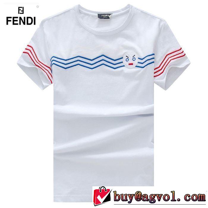 特に夏は人気アイテム FENDI フェンディ 半袖Tシャツ 3色可選 【2019年】夏のファッション