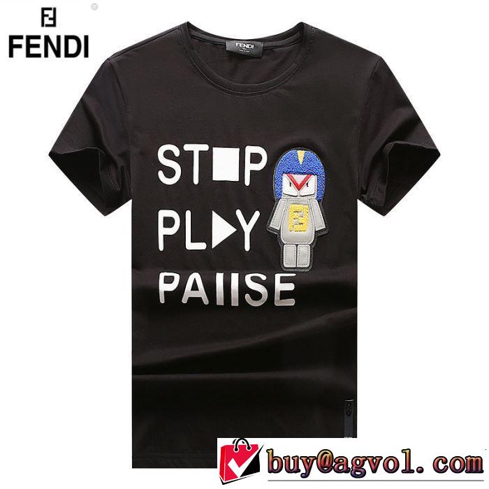 2019春夏の大注目トレンド 今から夏まで活躍する FENDI フェンディ 半袖Tシャツ 3色可選