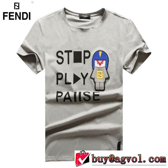 2019春夏の大注目トレンド 今から夏まで活躍する FENDI フェンディ 半袖Tシャツ 3色可選