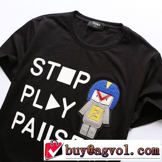 2019春夏の大注目トレンド 今から夏まで活躍する FENDI フェンディ 半袖Tシャツ 3色可選