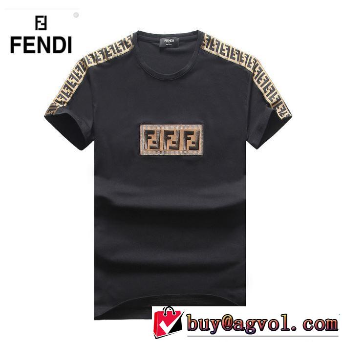 今年春夏ファション流行り 2019年春夏のトレンドアイテム FENDI フェンディ 半袖Tシャツ 4色可選