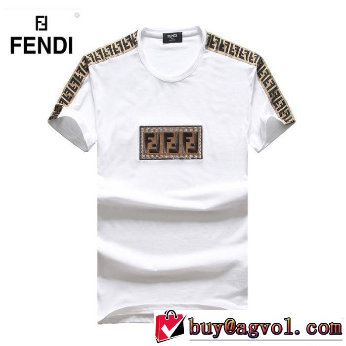今年春夏ファション流行り 2019年春夏のトレンドアイテム FENDI フェンディ 半袖Tシャツ 4色可選