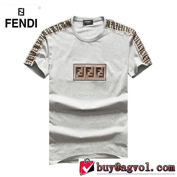 今年春夏ファション流行り 2019年春夏のトレンドアイテム FENDI フェンディ 半袖Tシャツ 4色可選