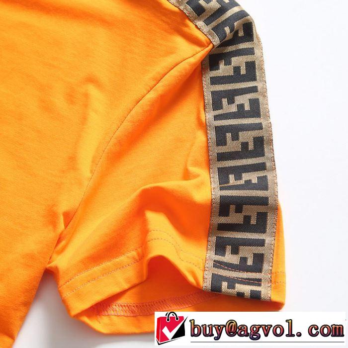 今年春夏ファション流行り 2019年春夏のトレンドアイテム FENDI フェンディ 半袖Tシャツ 4色可選