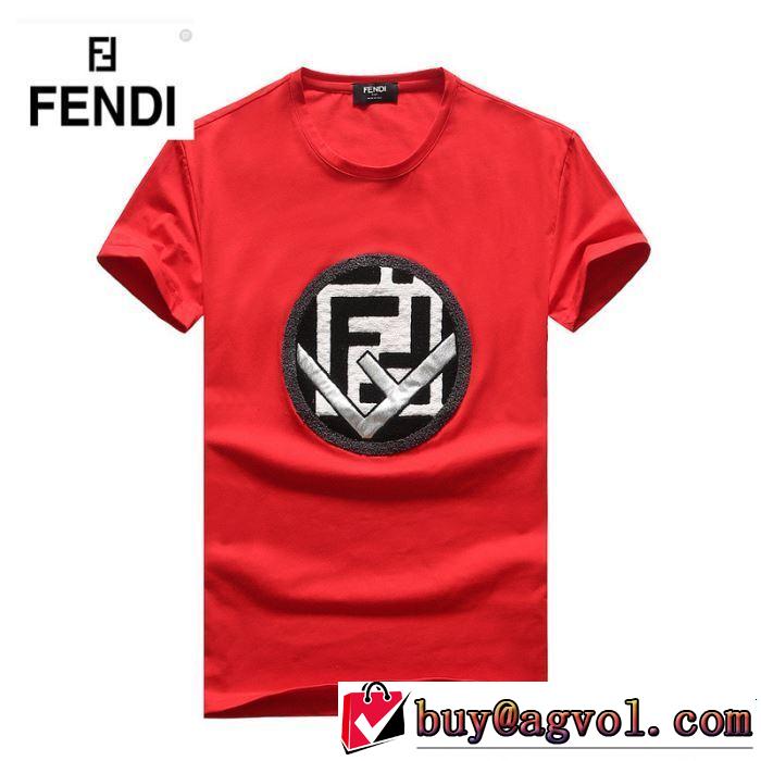 FENDI フェンディ 半袖Tシャツ 3色可選 定番のスタイル春夏限定 快適な着心地 2019即旬な装いに