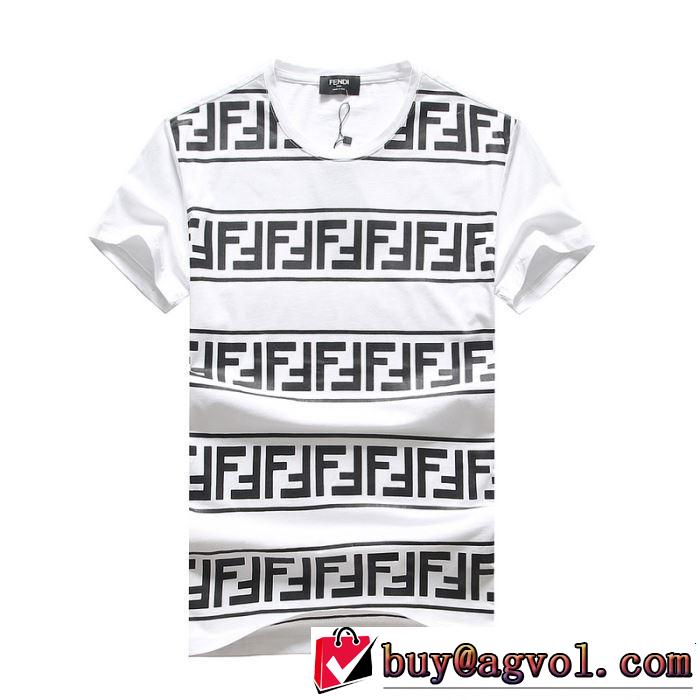 クラシカルな雰囲気 2019年の夏のマスト 春夏らしい華やか FENDI フェンディ 半袖Tシャツ 4色可選