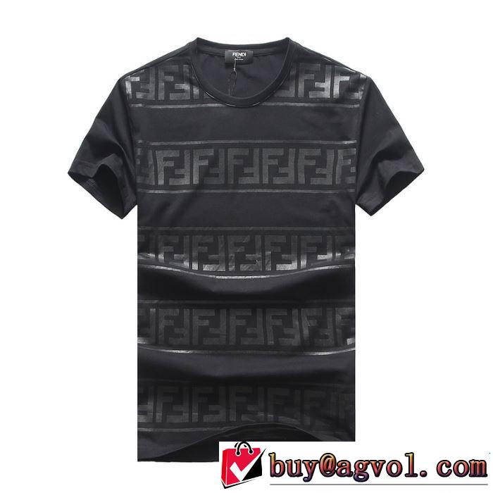 クラシカルな雰囲気 2019年の夏のマスト 春夏らしい華やか FENDI フェンディ 半袖Tシャツ 4色可選