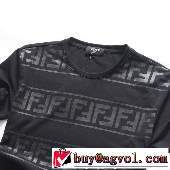 クラシカルな雰囲気 2019年の夏のマスト 春夏らしい華やか FENDI フェンディ 半袖Tシャツ 4色可選