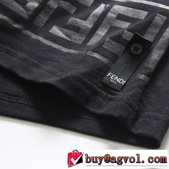クラシカルな雰囲気 2019年の夏のマスト 春夏らしい華やか FENDI フェンディ 半袖Tシャツ 4色可選