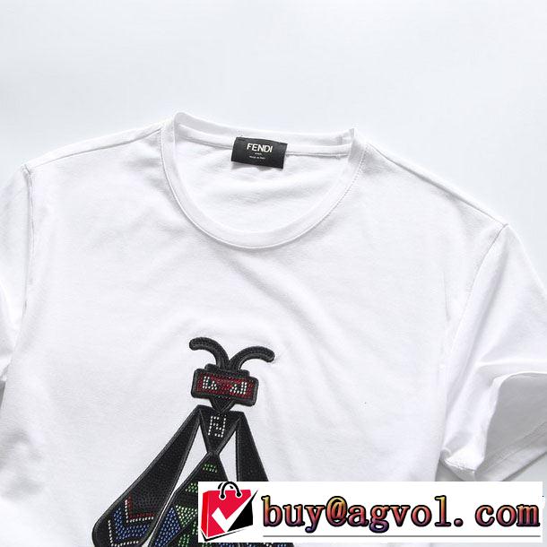 目を引く春夏トップス FENDI フェンディ 半袖Tシャツ 3色可選 2019夏ファション新品 きれいめ上品に
