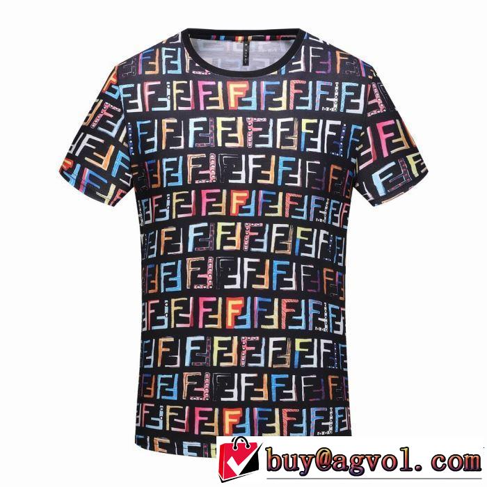 2019SSのトレンド商品 着るだけで上品なスタイル 魅力的なカラー使い  FENDI フェンディ 半袖Tシャツ